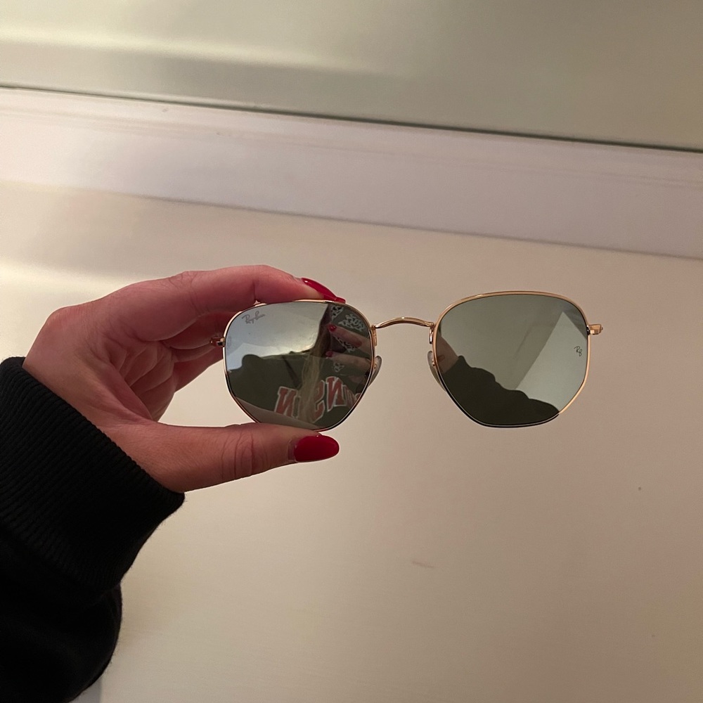 Ray Ban Hexagonal Mirror Frame Sunglasses